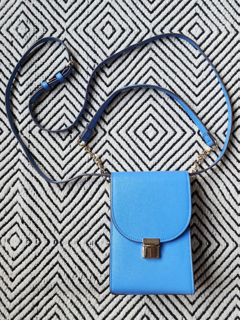Gianni Bini Blue Cross-body Purse with Removable Strap